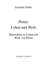 Plotin: Leben und Werk - von Joachim Stiller