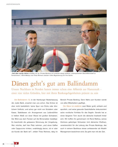 Artikel in feineWELT 2/13 lesen [PDF] - Jyske Bank