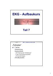 EKG - Aufbaukurs