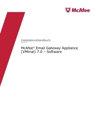 McAfee Email Gateway Appliance (VMtrial) 7.0 – Software ...