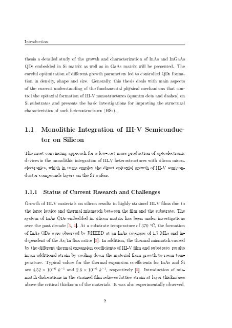 Molecular beam epitaxial growth of III-V semiconductor ... - KOBRA