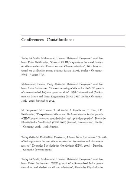 Molecular beam epitaxial growth of III-V semiconductor ... - KOBRA