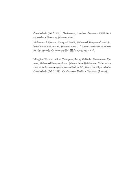 Molecular beam epitaxial growth of III-V semiconductor ... - KOBRA