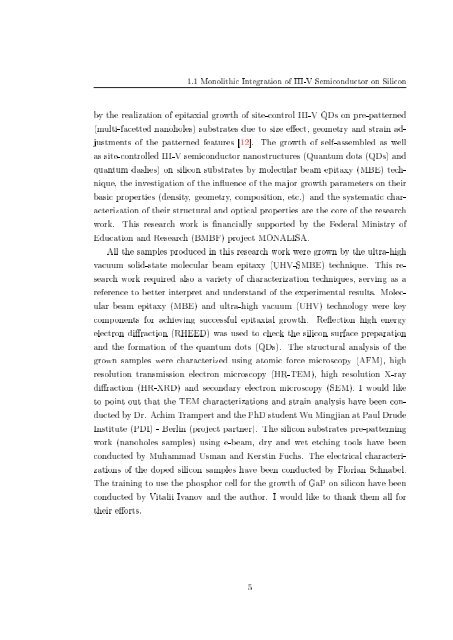 Molecular beam epitaxial growth of III-V semiconductor ... - KOBRA