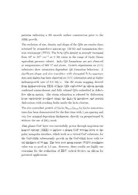 Molecular beam epitaxial growth of III-V semiconductor ... - KOBRA