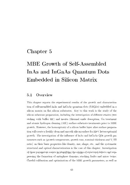 Molecular beam epitaxial growth of III-V semiconductor ... - KOBRA