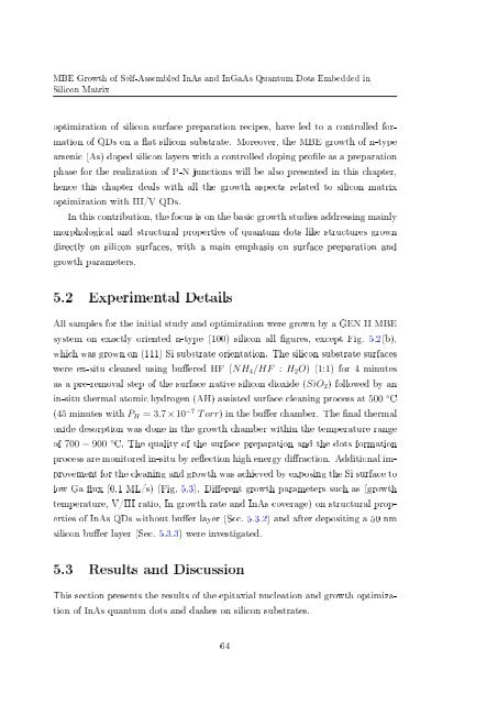 Molecular beam epitaxial growth of III-V semiconductor ... - KOBRA