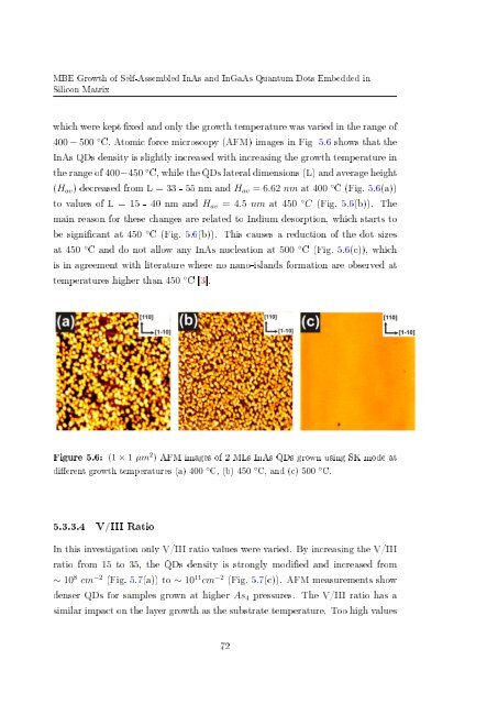 Molecular beam epitaxial growth of III-V semiconductor ... - KOBRA