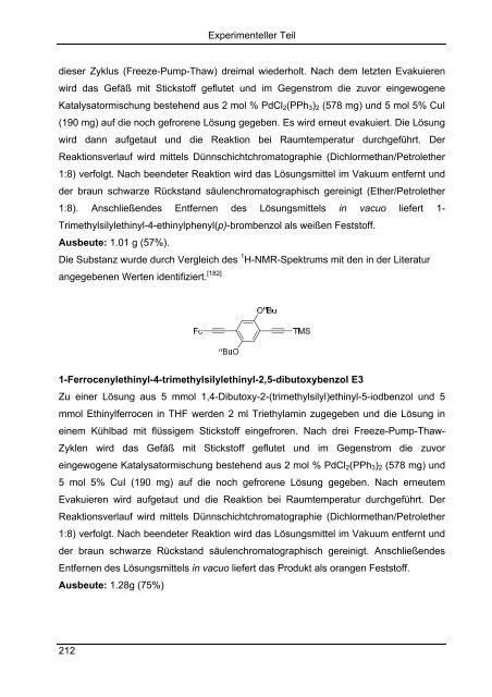 Synthese und Reaktionen von metallorganischen π-Systemen - KOPS