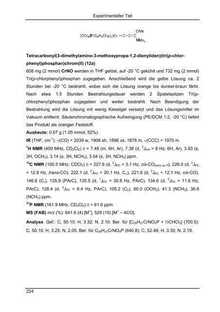 Synthese und Reaktionen von metallorganischen π-Systemen - KOPS