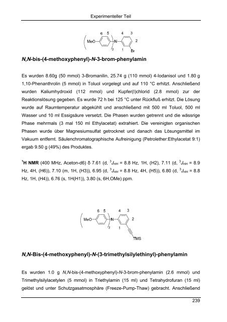 Synthese und Reaktionen von metallorganischen π-Systemen - KOPS