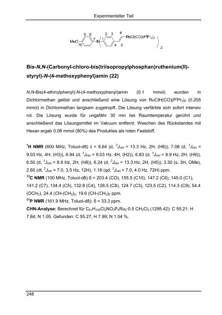 Synthese und Reaktionen von metallorganischen π-Systemen - KOPS