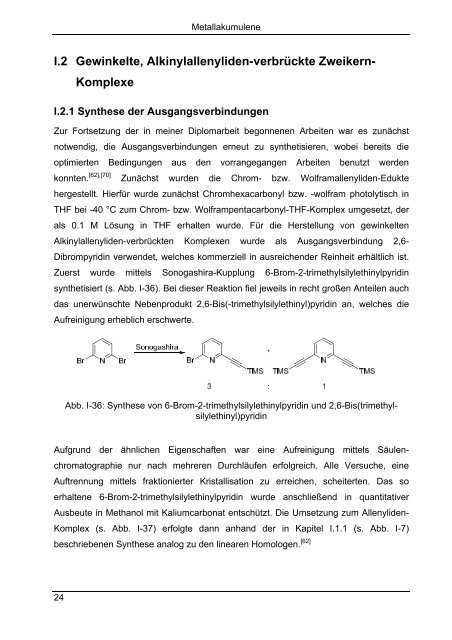 Synthese und Reaktionen von metallorganischen π-Systemen - KOPS