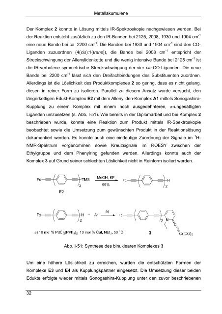 Synthese und Reaktionen von metallorganischen π-Systemen - KOPS
