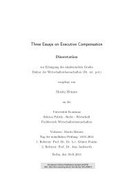 Three Essays on Executive Compensation - KOPS - Universität ...