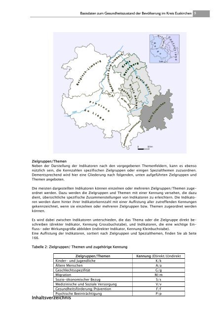 Gesundheitsbericht 2013 - 5. Basisbericht - Kreis Euskirchen