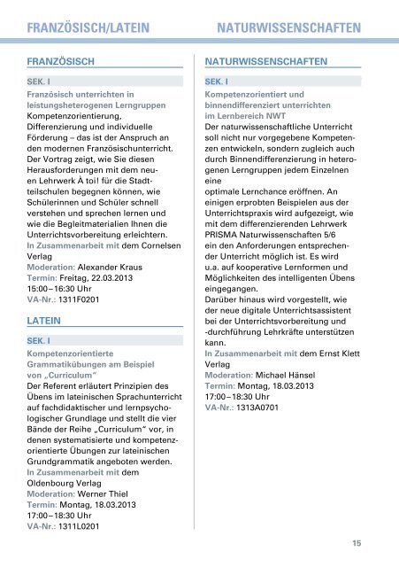 Schulbuch-Messe - Landesinstitut für Lehrerbildung und ...