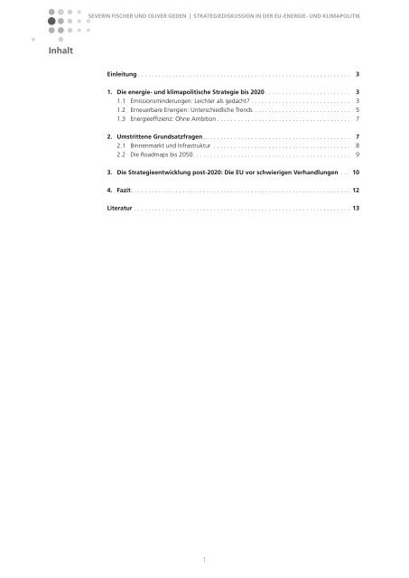 Strategiediskussion in der EU-Energie- und Klimapolitik : neue Ziele ...