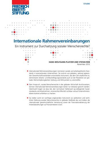 Internationale Rahmenvereinbarungen : ein Instrument zur ...