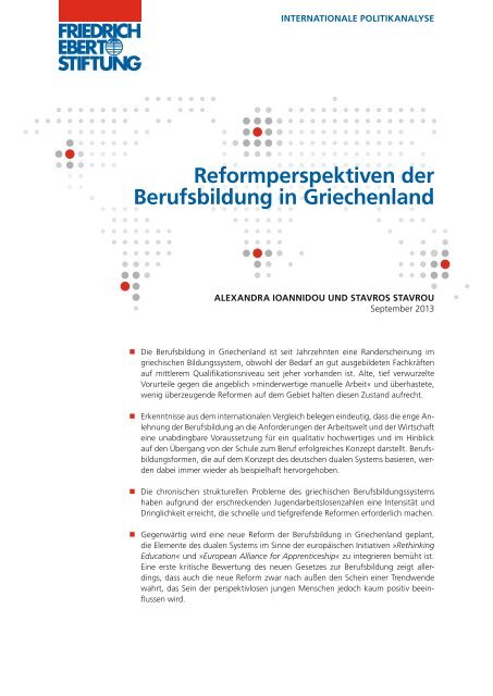 Reformperspektiven der Berufsbildung in Griechenland