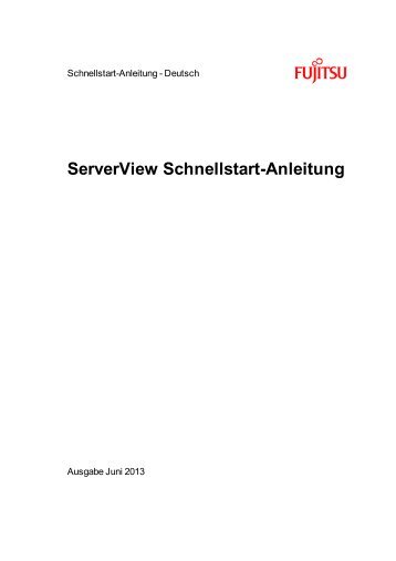 ServerView Schnellstart-Anleitung - Manuals - Fujitsu