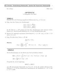 OPTINUM - Fachrichtung Mathematik