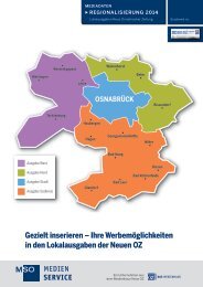 Mediadaten Regionalisierung 2014 - MSO Medien-Service