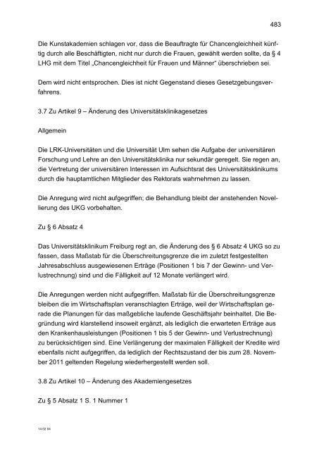 Gesetzentwurf (Einbringungsfassung) [PDF 1.6 MB] - Ministerium für ...