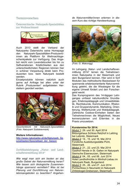 NEWSLETTER - Naturparke