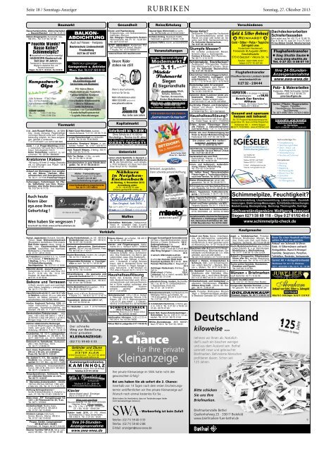 Ausgabe E, Olpe, (20.35 MB) - Siegerländer Wochen-Anzeiger