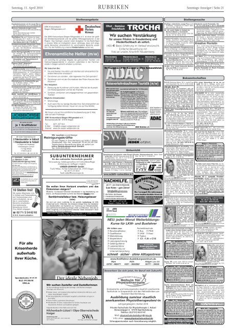 Ausgabe E, Olpe, (15.59 MB) - Siegerländer Wochen-Anzeiger