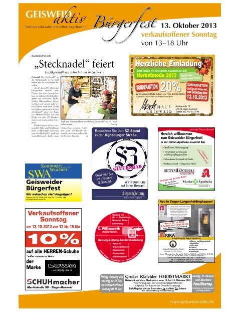 Ausgabe E, Olpe, (23.04 MB) - Siegerländer Wochen-Anzeiger