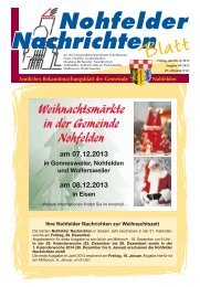 Nohfelder Nachrichten - Gemeinde Nohfelden