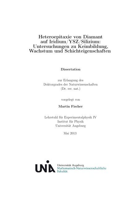 Dissertation_M_Fischer.pdf - OPUS - Universität Augsburg