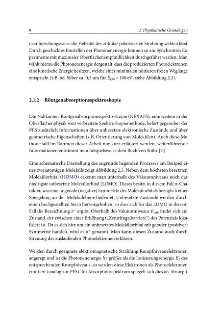 Spektromikroskopische Untersuchungen an ... - OPUS Würzburg