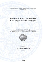 Relaxations-Dispersions-Bildgebung in der ... - OPUS Würzburg