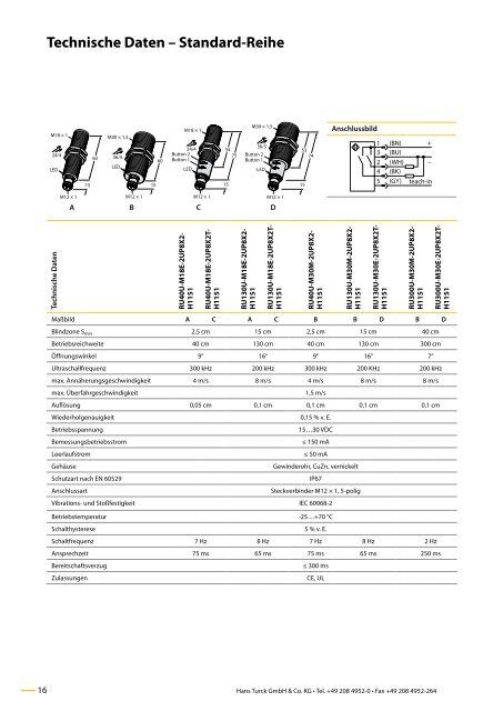 Ultraschallsensoren (DE) - TURCK