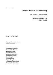 Literaturliste - Context-Institut Berlin