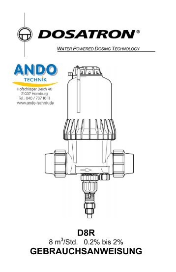 D8R GEBRAUCHSANWEISUNG - ANDO Technik GmbH