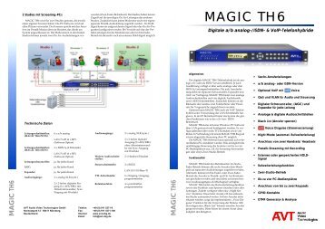 MAGIC TH6.pdf - AVT Audio Video Technologies GmbH
