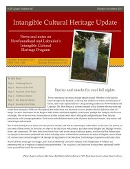 Intangible Cultural Heritage Update - Memorial University of ...