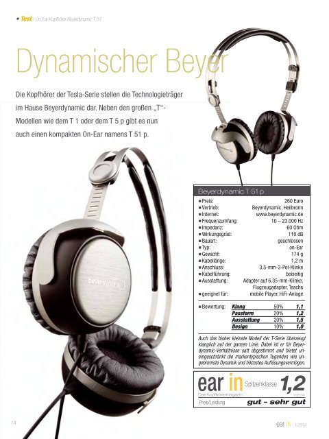 Ear IN Das Kopfhörermagazin - Januar/Februar 2014