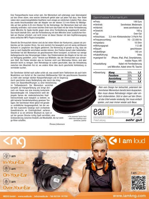 Ear IN Das Kopfhörermagazin - Januar/Februar 2014