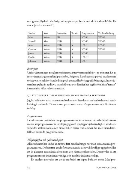 PUH-RAPPORT - BADA - Högskolan i Borås