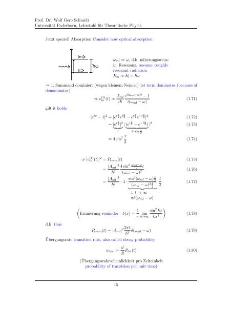 Skript / lecture notes - Universität Paderborn