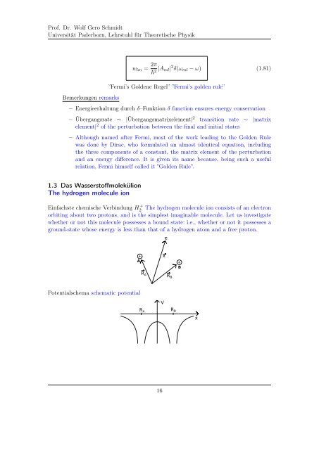 Skript / lecture notes - Universität Paderborn