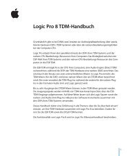 Logic Pro 8 TDM-Handbuch - Support - Apple