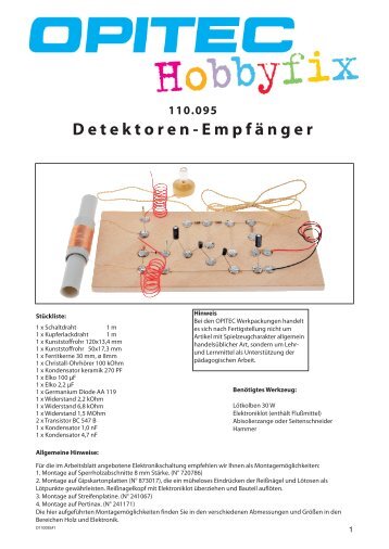 Detektoren-Empfänger - opitec