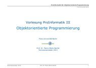 Objektorientierte Programmierung - Freie Universität Berlin