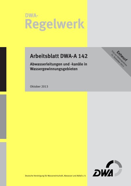 Vorschau (pdf) - DWA - Deutsche Vereinigung für Wasserwirtschaft ...